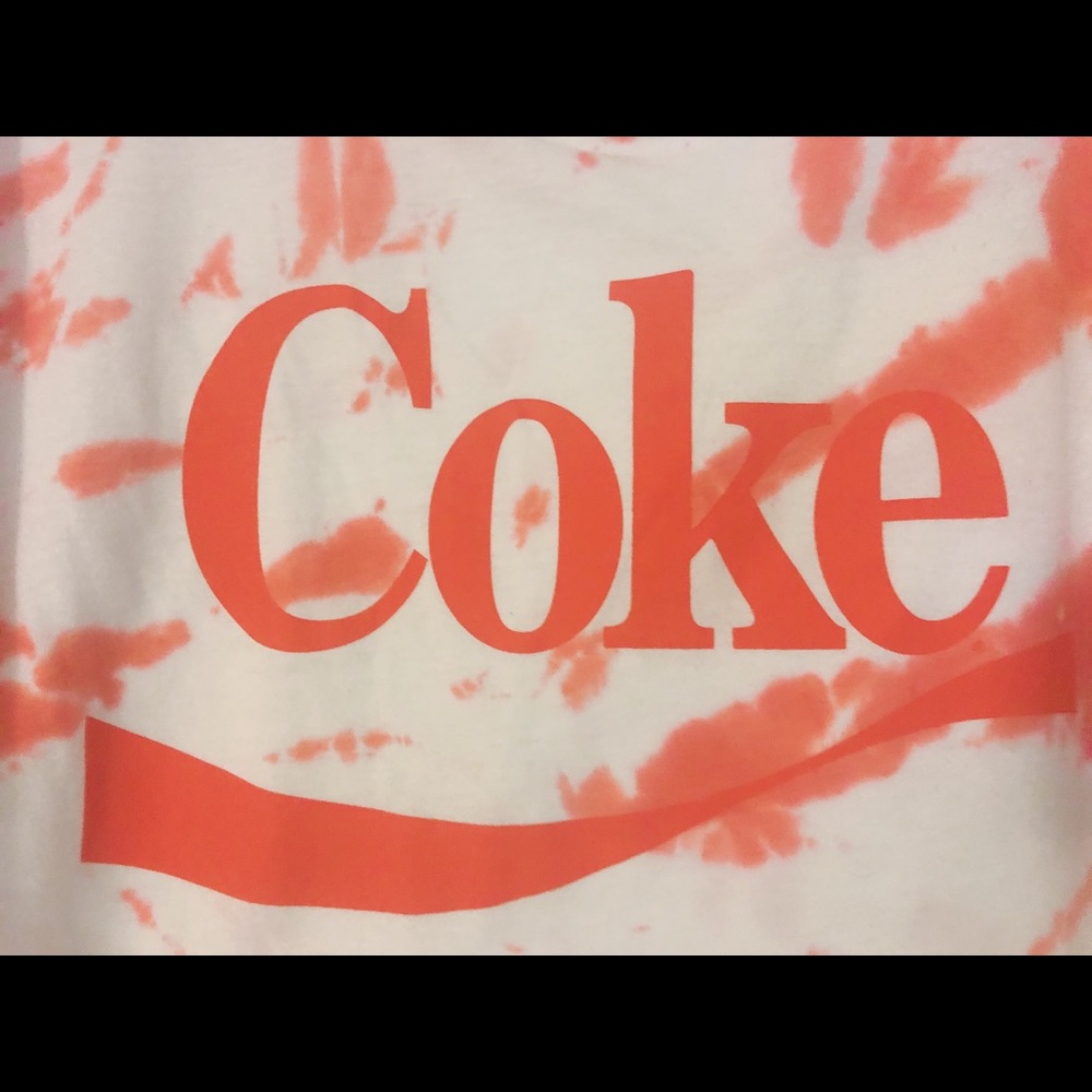 Long sleeve Coca Cola tye dye red tee
